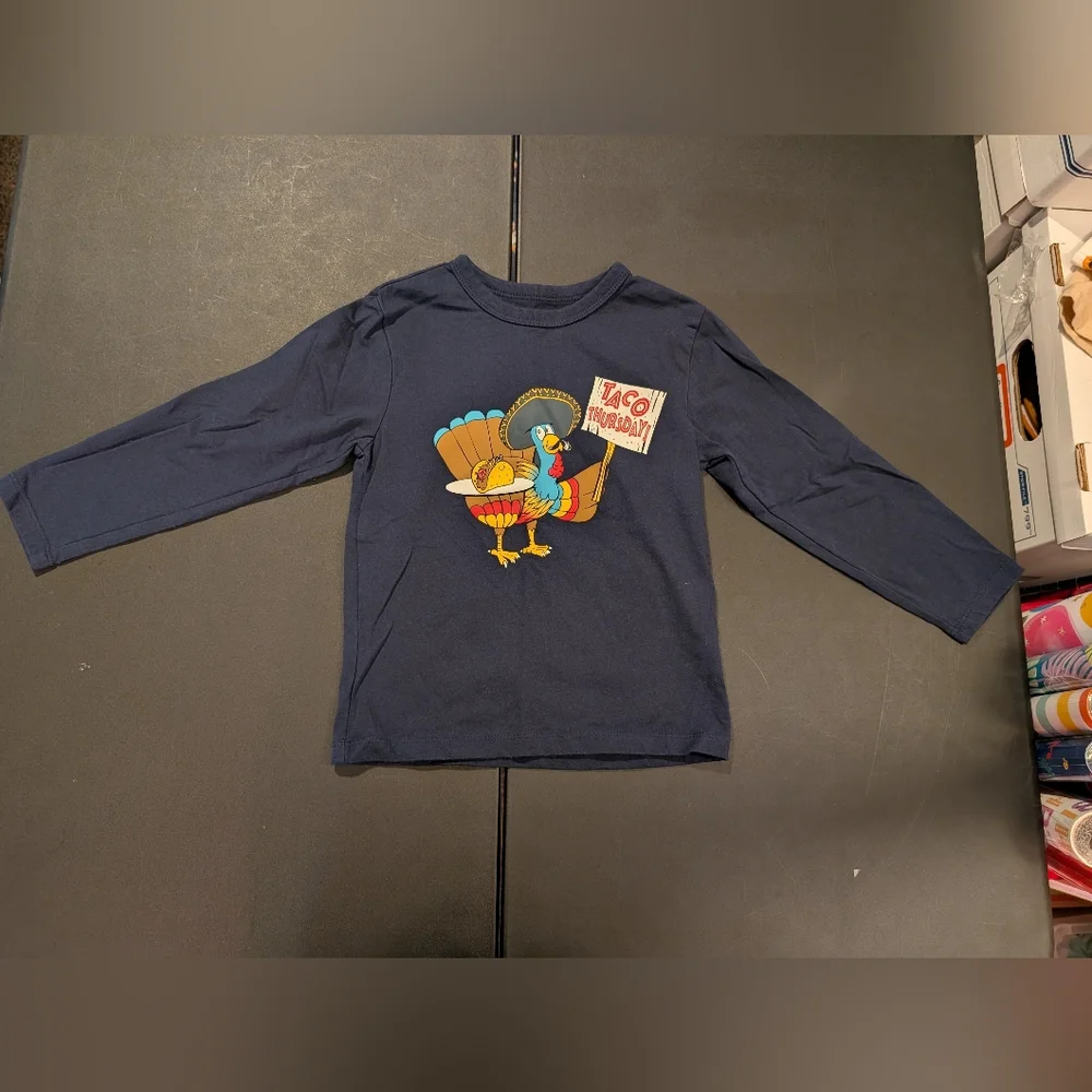 Lot of 5 (FIVE) The Children's Place Thanksgiving Shirts in Size 4T/XS/4